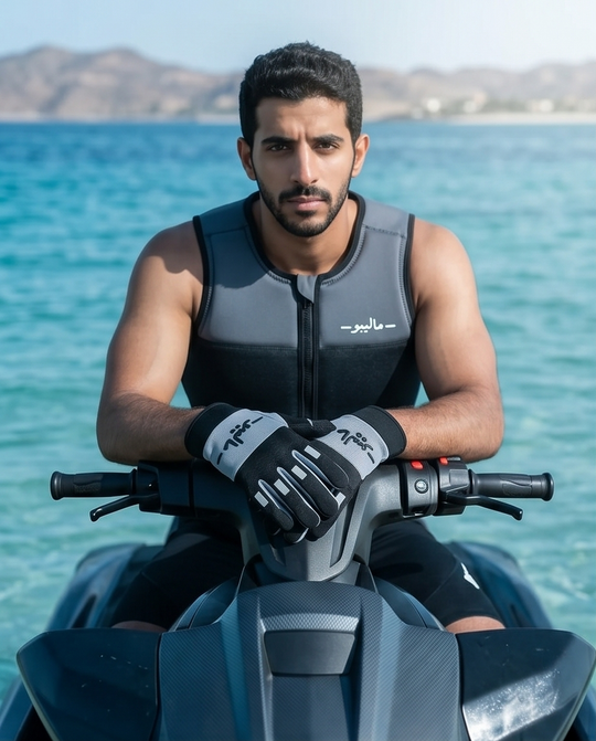 Malibu Gloves -ماليبو- Black and Grey