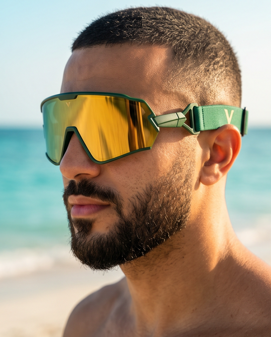 Varkomz Beach & Sand Patrol Rolex Green Sunglasses
