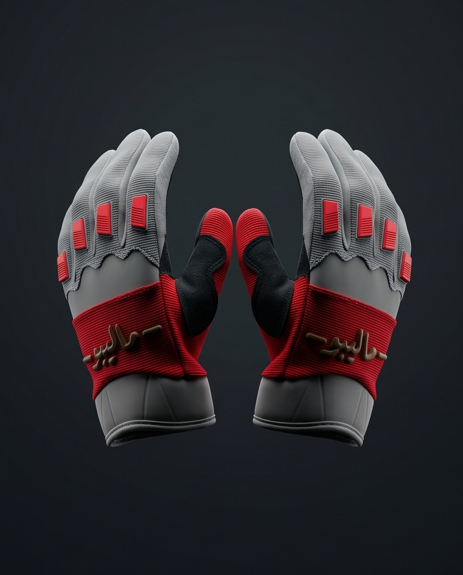 Malibu Gloves -ماليبو- Red and Olive Spring
