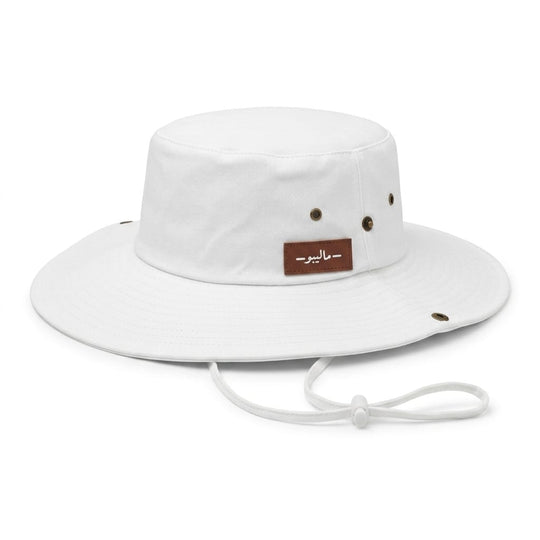 Malibu White Bucket Hat With Rope -ماليبو -