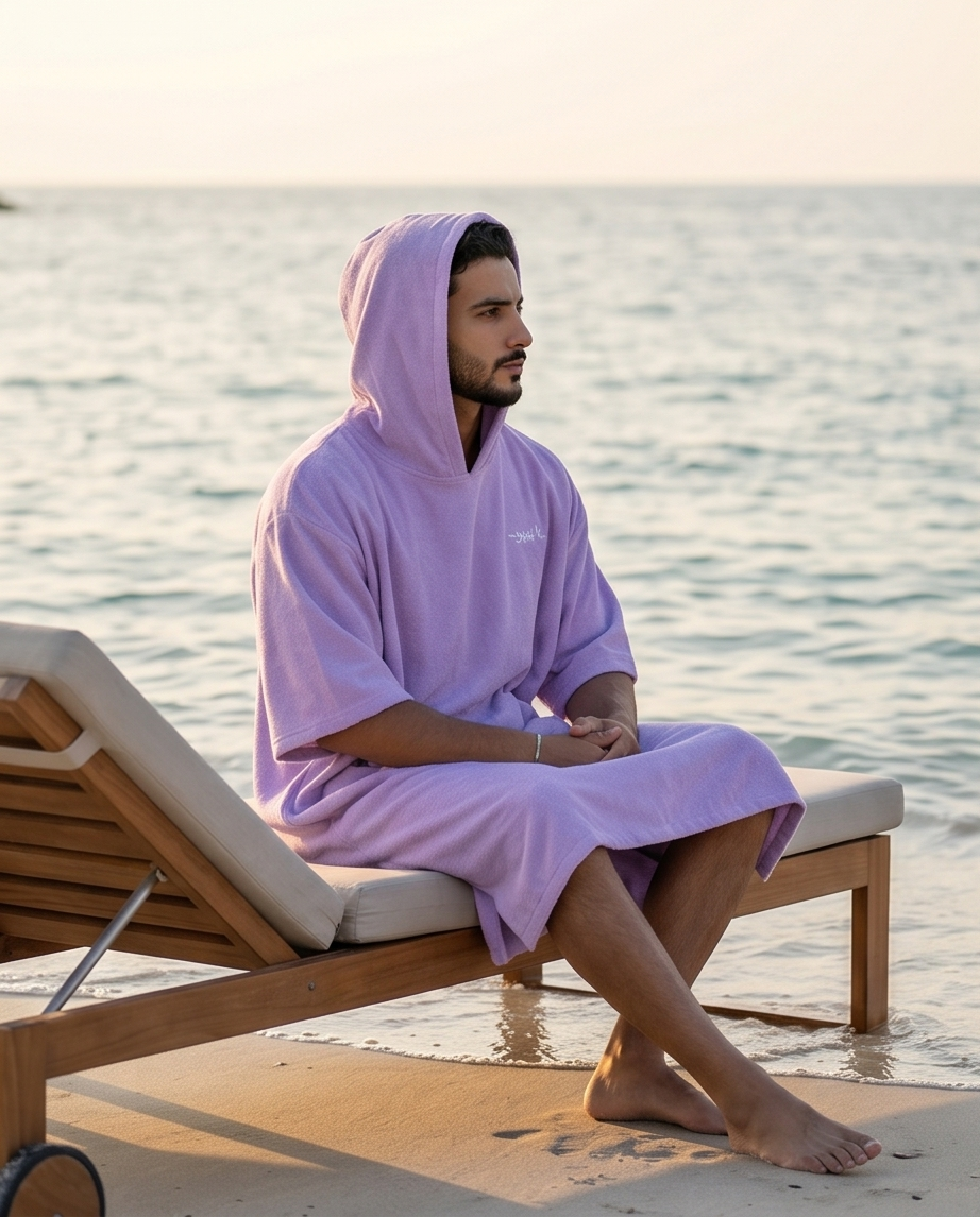 Indigo Purple Malibu Poncho Beach Towel
