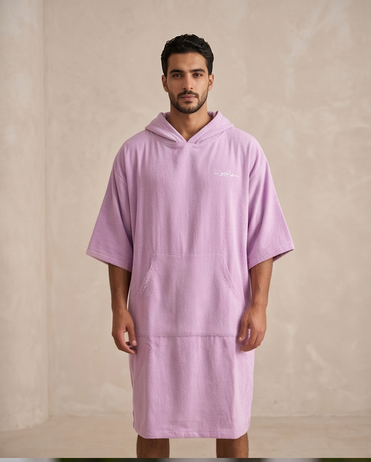 Rose Purple Malibu Poncho Beach Towel