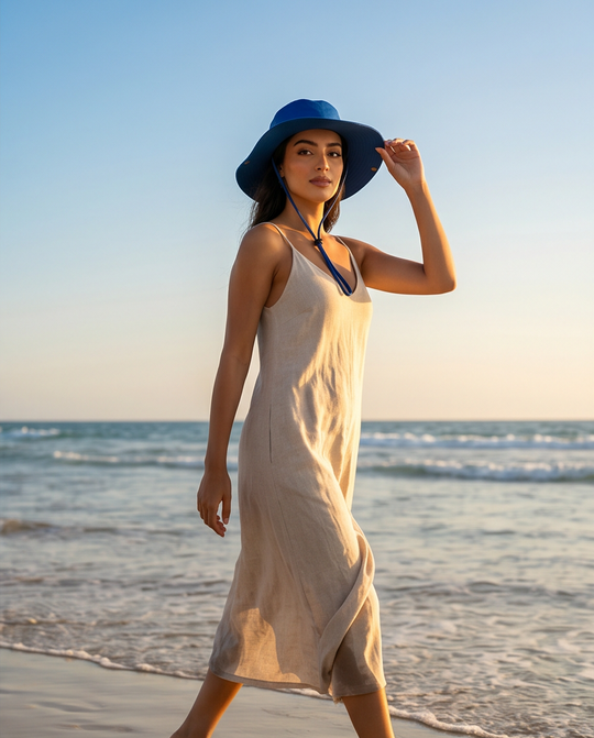 Malibu Blue Hat With Rope -ماليبو -