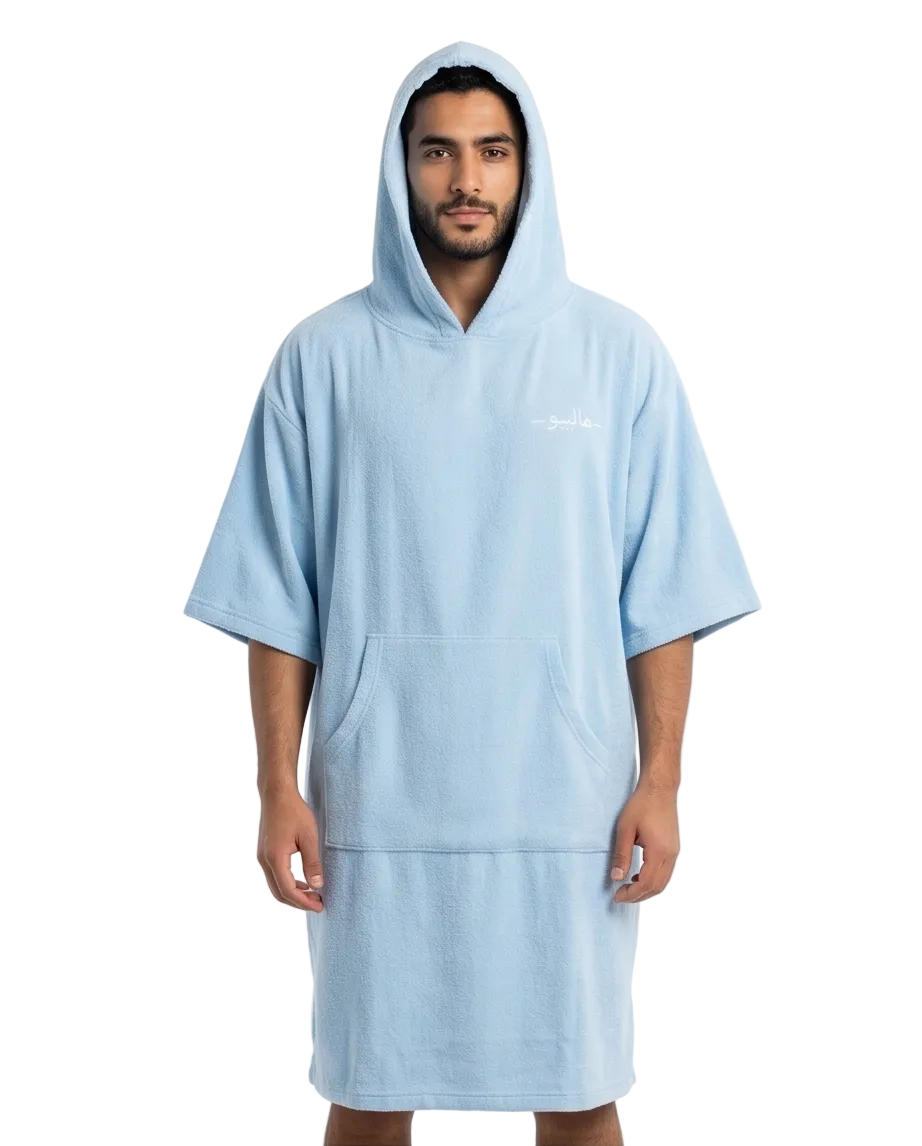 Ice Blue Malibu Poncho Beach Towel