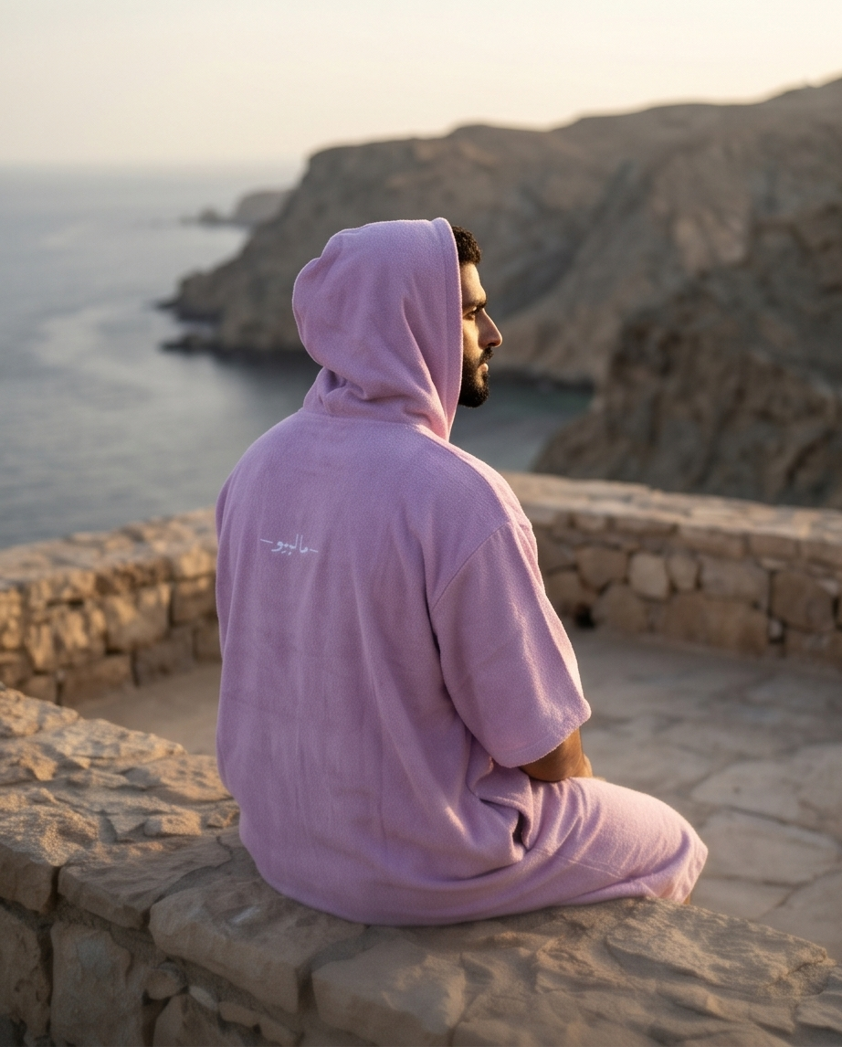 Rose Purple Malibu Poncho Beach Towel