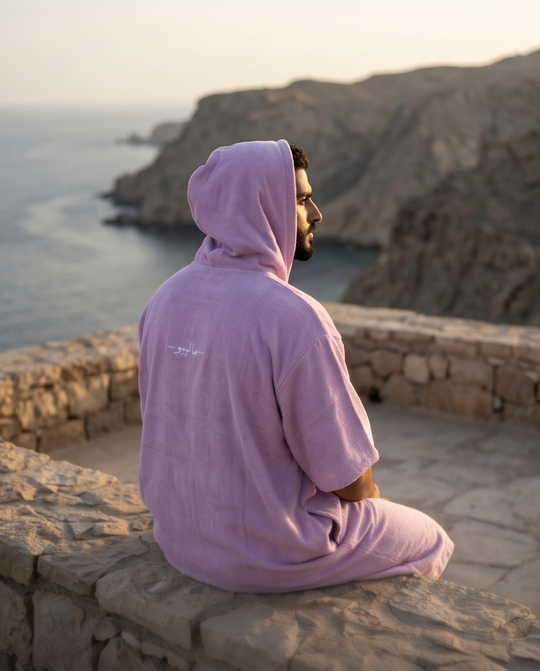 Rose Purple Malibu Poncho Beach Towel