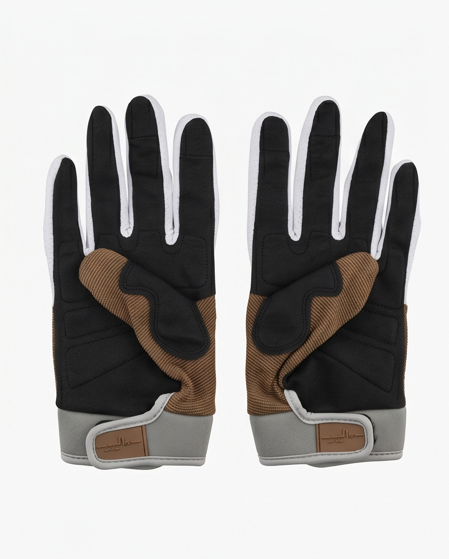 Malibu Gloves -ماليبو- White and Brown